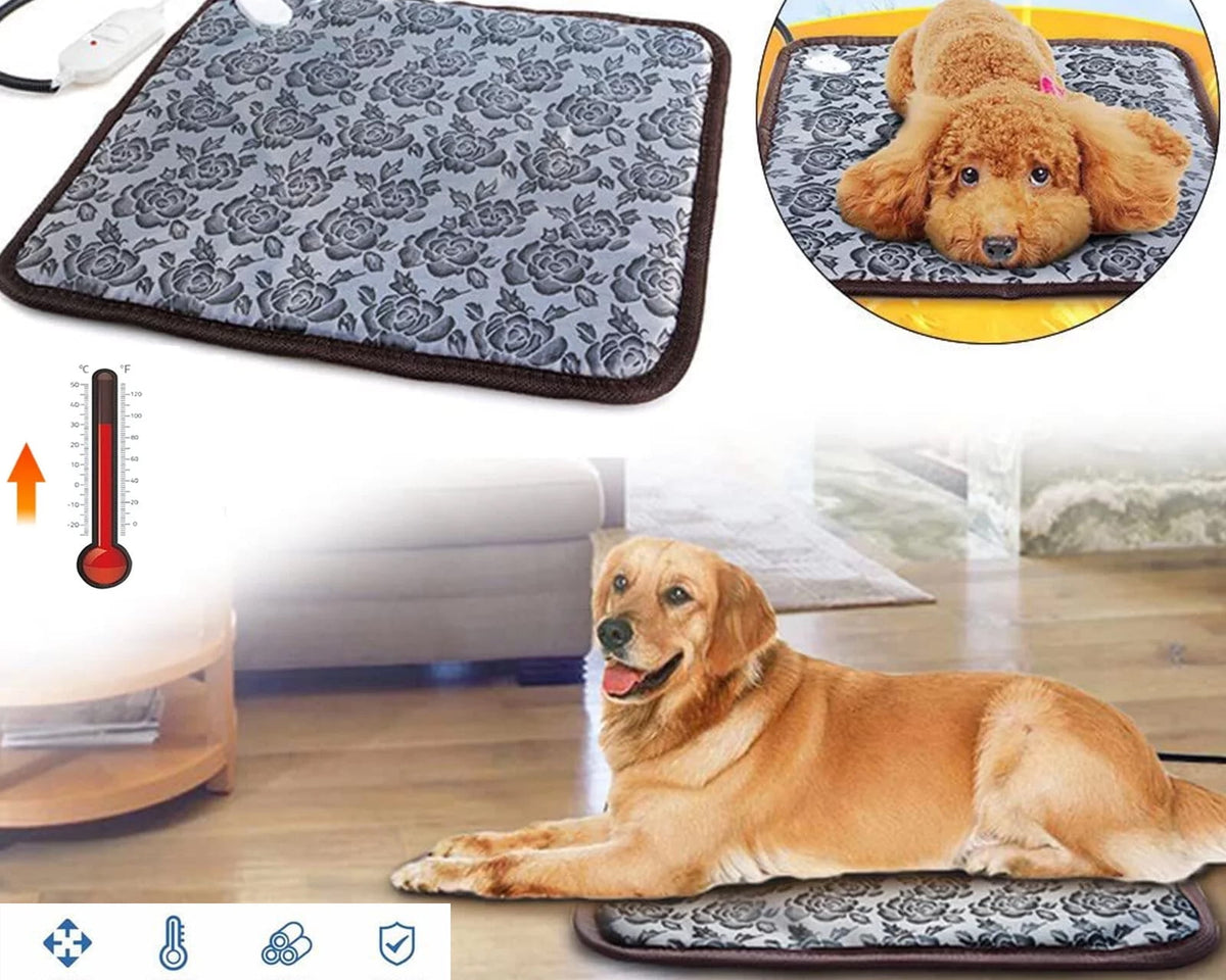 Premium Waterproof Electric Pet Heating Pad - Adjustable Temperature Bed for Cats & Dogs, Perfect for Indoor & Outdoor Use