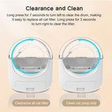 Automatic Self-Cleaning Cat Litter Box with App Control, Odor Elimination, Safety Features, and Includes Garbage Bags (Requires 2.4G Wi-Fi)