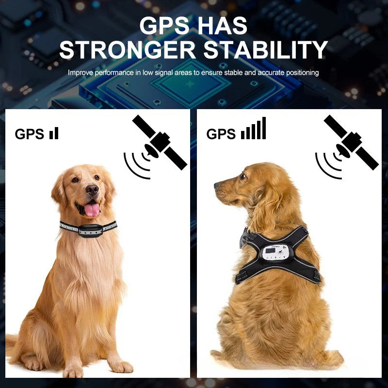 Revolutionary 5000Ft Wireless GPS Electronic Dog Fence with Adjustable Reflective Rechargeable Harness