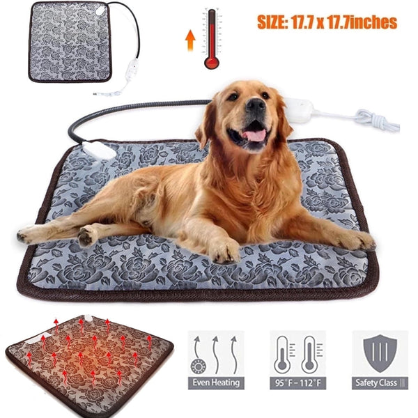 Premium Waterproof Electric Pet Heating Pad - Adjustable Temperature Bed for Cats & Dogs, Perfect for Indoor & Outdoor Use