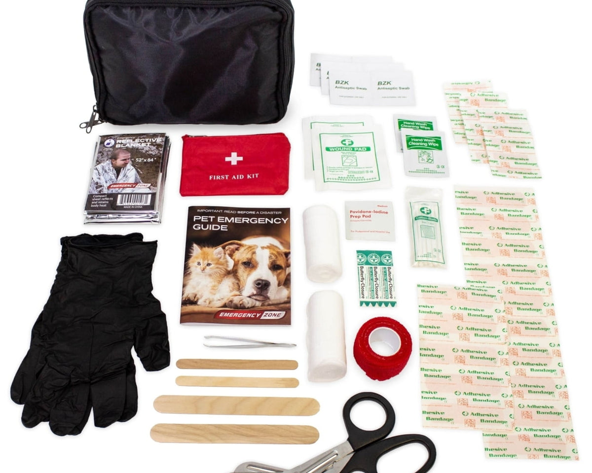 Essential 53-Piece Pet First Aid Kit with Comprehensive Guide – Compact and Complete Care for Your Furry Friends!