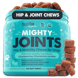 Waggables Hip & Joint Chews for Dogs - Vet-Formulated Glucosamine, Chondroitin & MSM Supplement for Enhanced Mobility - 120 Count