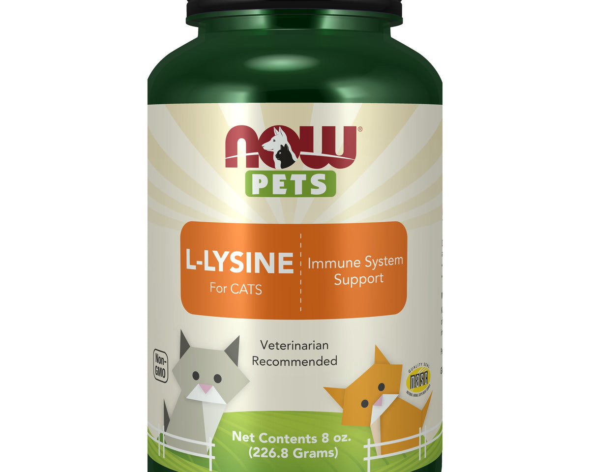 L-Lysine Powder Supplement for Cats - NASC Certified - 8 oz - Supports Pet Health