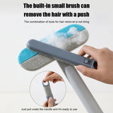 1/2Pcs Pet Hair Remover Brush Long Handle Window Cleaning Brush Pet Fur Cleaning Tool Manual Cat Dog Hair Remover Brush