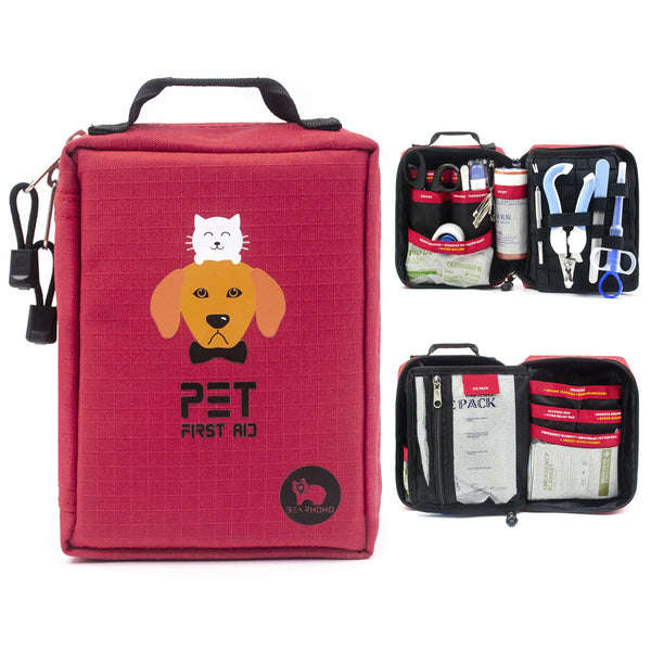 Ultimate Outdoor Pet First Aid Kit - Portable Care Bag for Cats and Dogs
