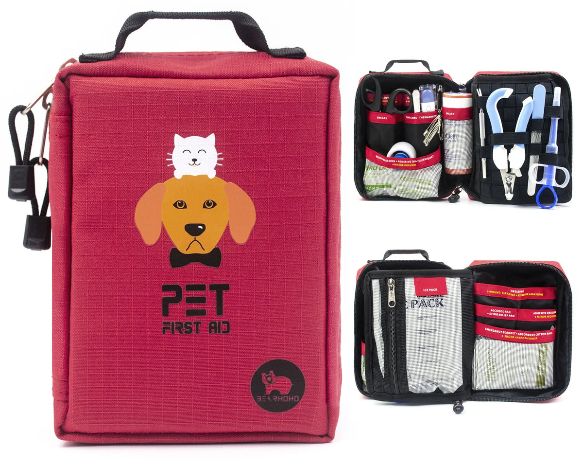 Ultimate Outdoor Pet First Aid Kit - Portable Care Bag for Cats and Dogs