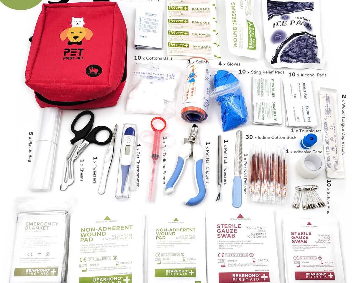 Ultimate Outdoor Pet First Aid Kit - Portable Care Bag for Cats and Dogs