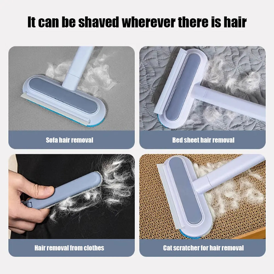 1/2Pcs Pet Hair Remover Brush Long Handle Window Cleaning Brush Pet Fur Cleaning Tool Manual Cat Dog Hair Remover Brush