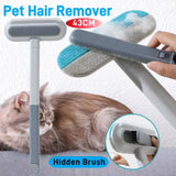 1/2Pcs Pet Hair Remover Brush Long Handle Window Cleaning Brush Pet Fur Cleaning Tool Manual Cat Dog Hair Remover Brush