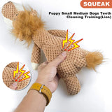 Large Dog Toy Bite-Resistant Sound Plush Toy Lion Wolf Elephant Cartoon Pet Toy Squeaky Dog Toy for Small & Medium Dogs