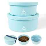 Averyday™ 2-in-1 Travel Pet Bowl Set - My Pet Collective Averyday™ 2-in-1 Travel Pet Bowl Set