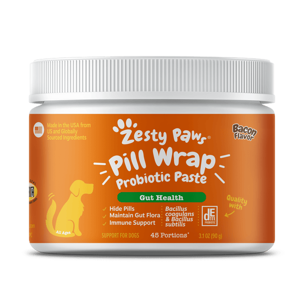 Bacon-Flavored Probiotic Pill Wrap Paste for Dogs - 45 Count Dry Training Treats