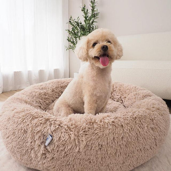Luxurious Oatmeal Calming Donut Pet Bed for Ultimate Comfort and Serenity