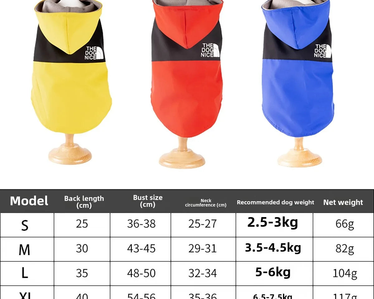Stylish Waterproof Raincoat Jacket for Dogs - Perfect Spring & Autumn Outerwear for Your Handsome Pup!