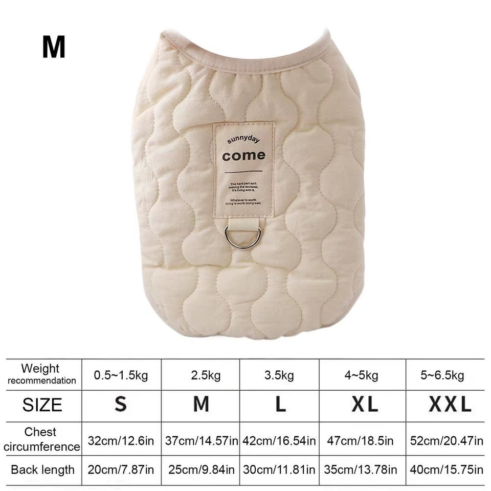 Cozy Winter Dog Coat with Harness Hole - Warm Snow Vest for Cold Weather Adventures