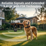 Ultimate 1000m Multifunctional Dog Training Anti-Barking Collar with Biphasic Communication Display