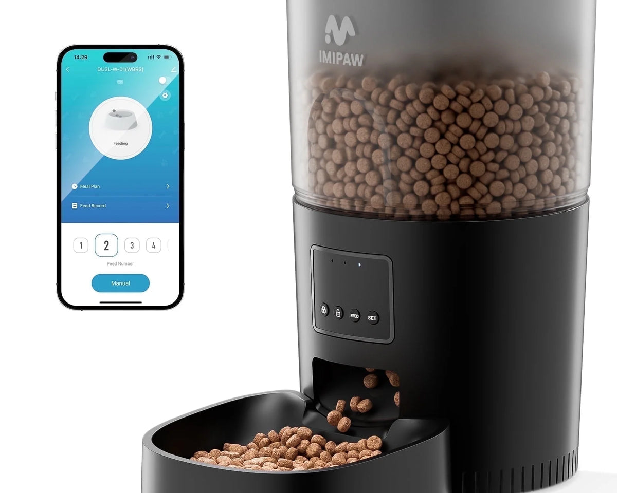 Smart Wi-Fi Cat Feeder with 3L Capacity, Timer Function, and 180-Day Battery Life