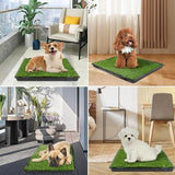 Upgrade Your Pet's Potty Experience: Petlovevibes Reusable Dog Grass Pad with Tray - Includes 2 Replaceable Grass Mats, Quick Absorbent & Washable for Indoor Use, Perfect for Small to Large Dogs (22