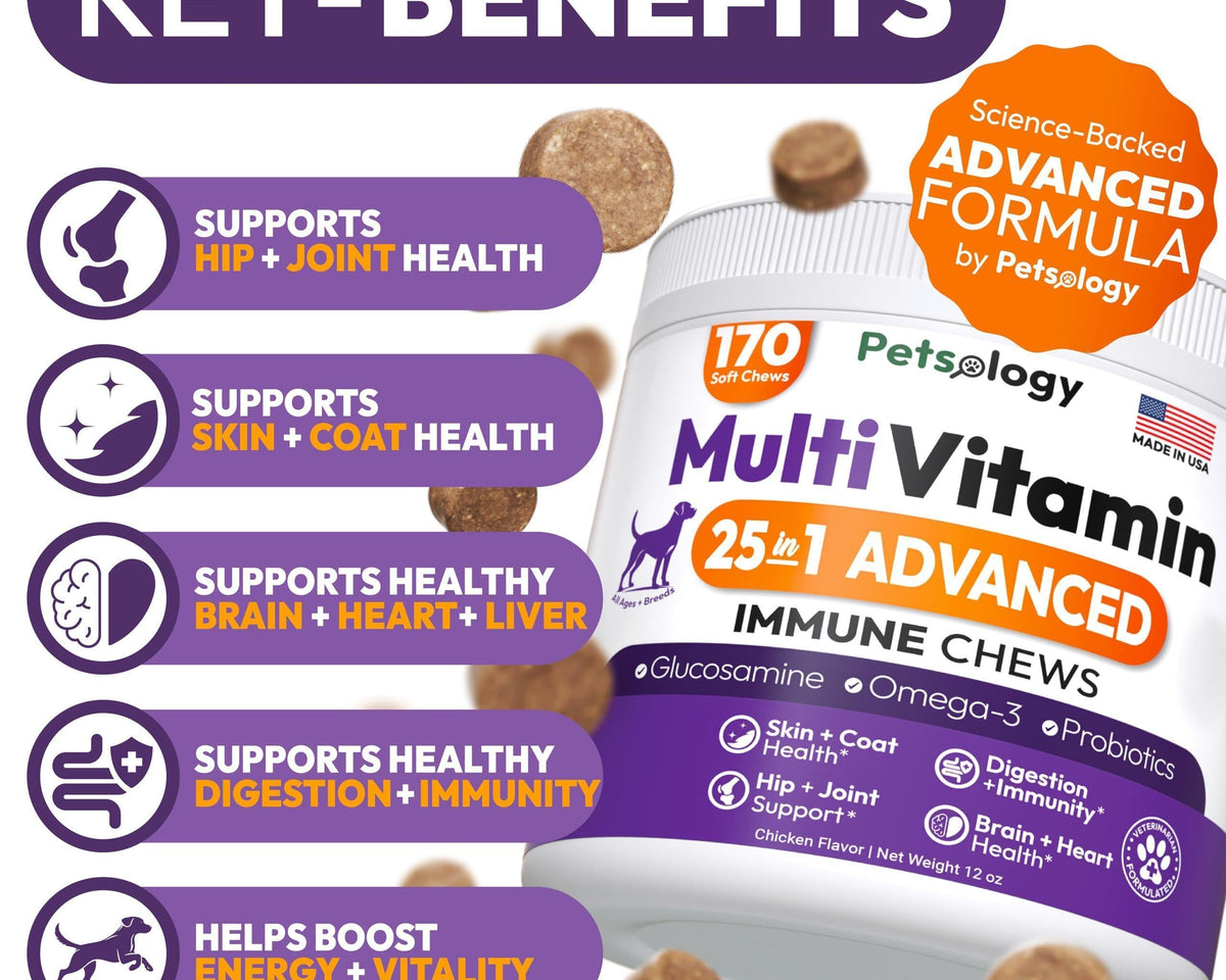Dog Multivitamin Chewable Vitamins Supplements 