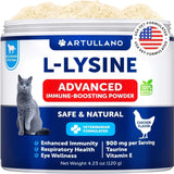 L-Lysine Powder Supplement for Cats - 900mg Immune Support Formula