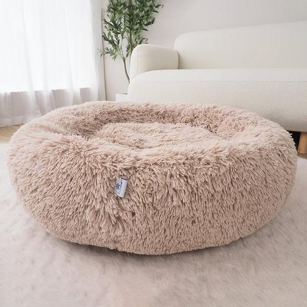 Luxurious Oatmeal Calming Donut Pet Bed for Ultimate Comfort and Serenity