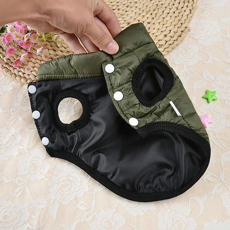 Double Sided Dog Coat Winter Warm Pet Dog Clothes for Small Medium Dogs Vest Chihuahua Clothing Soft Puppy Costumes