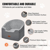  Waterproof Dog Booster Seat for Car with a Storage Pocket