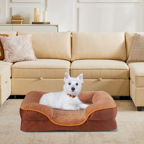 Premium Orthopedic Memory Foam Pet Bed for Small Dogs and Cats - Washable Cover, Non-Slip Base, Waterproof Liner, and Egg Crate Foam for Superior Sleep Comfort