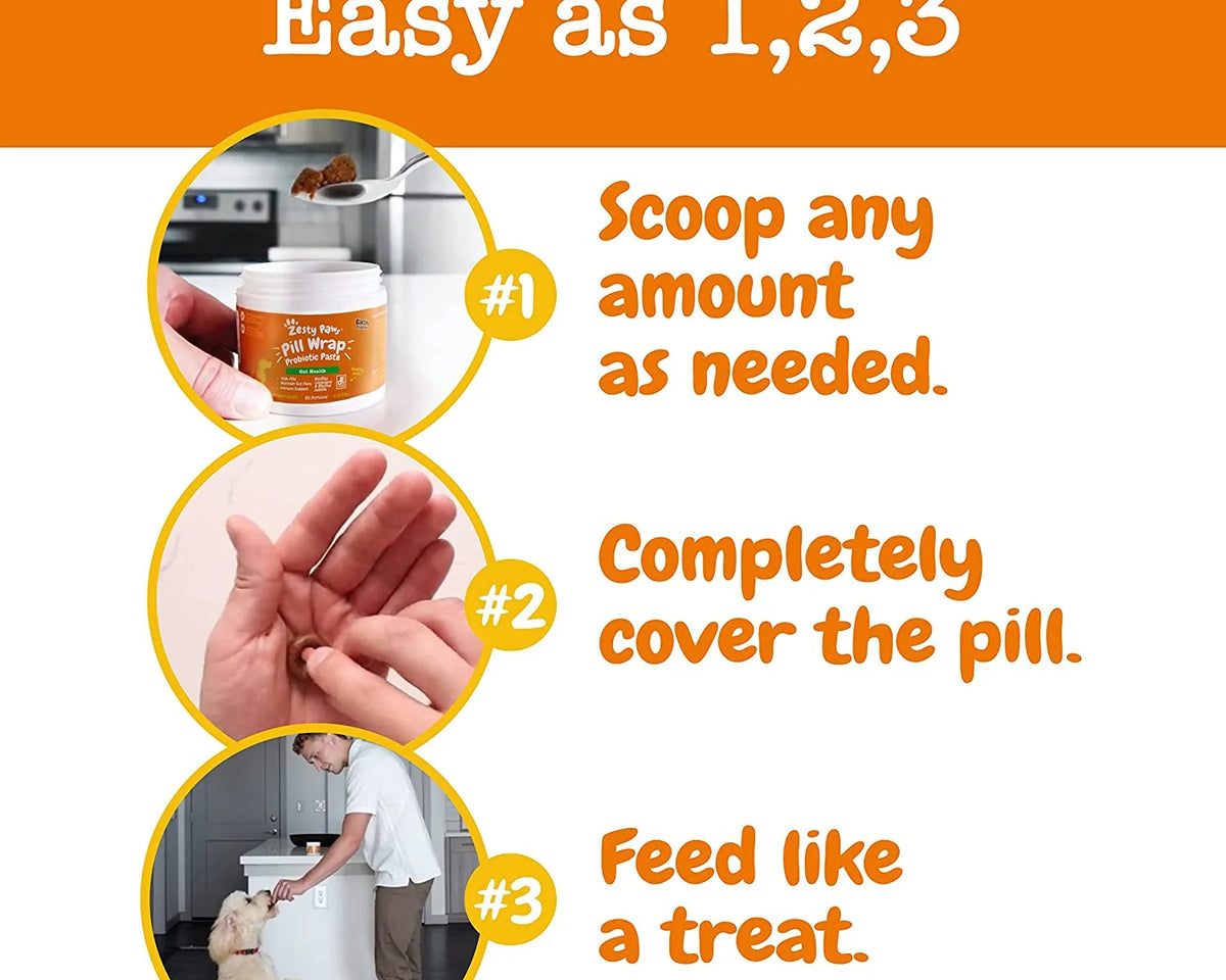 Bacon-Flavored Probiotic Pill Wrap Paste for Dogs - 45 Count Dry Training Treats