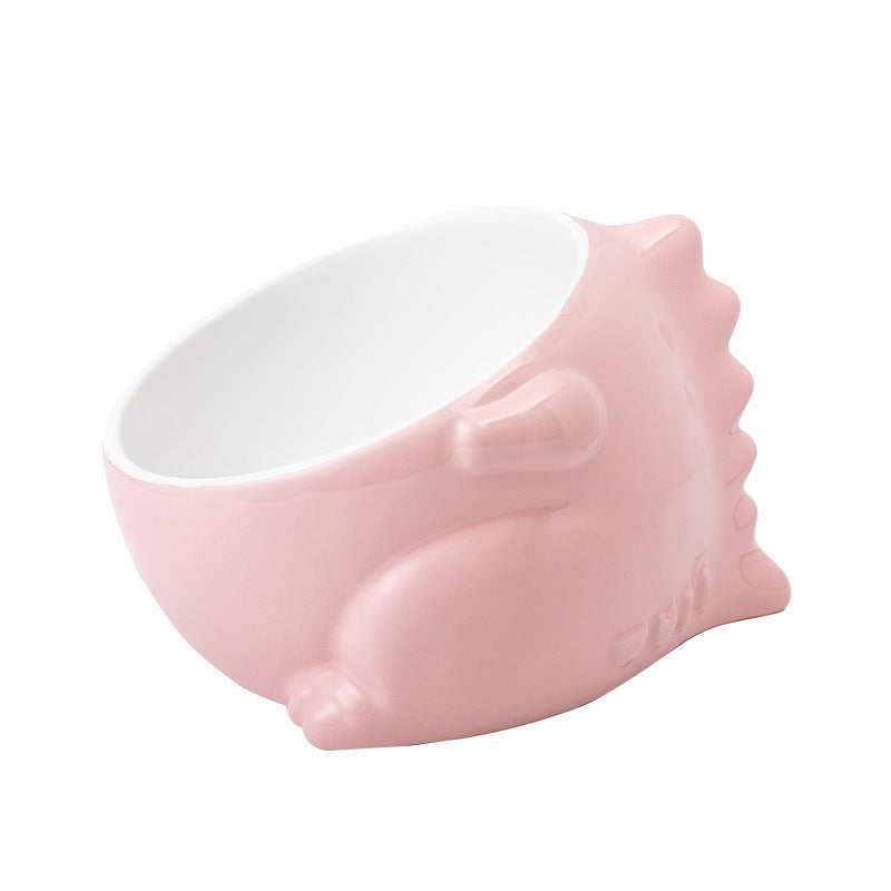 Cat Pet Bowl Ceramic Bowl Food Bowl Anti-tipping Animal Series Pet Ceramic Bowl