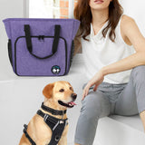 Stylish Purple Professional Pet Grooming Tote - Ultimate Organizer for Shears, Deshedding Tools, Towels, Shampoo & More!