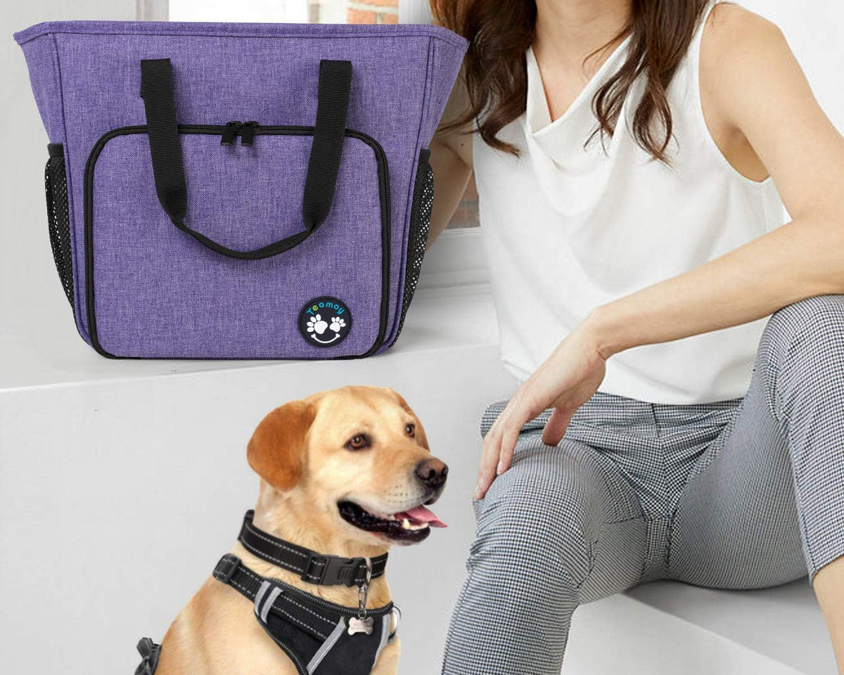 Stylish Purple Professional Pet Grooming Tote - Ultimate Organizer for Shears, Deshedding Tools, Towels, Shampoo & More!
