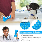 Durable Indestructible Dog Toys for Aggressive Chewers - Squeaky Chew Bones for Large Breeds, Tough Natural Rubber Puppy Chews for Effective Dental Care