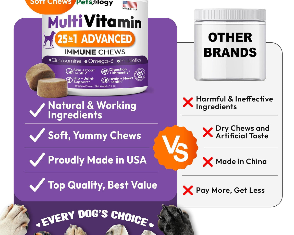 Dog Multivitamin Chewable Vitamins Supplements 