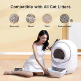 Automatic Self-Cleaning Cat Litter Box with App Control, Odor Elimination, Safety Features, and Includes Garbage Bags (Requires 2.4G Wi-Fi)