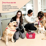 Ultimate 61-Piece Portable Pet First Aid Kit for Dogs and Cats - Essential Medical Supplies for Outdoor Travel and Camping