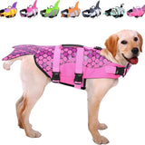 Dog Life Jacket with Rescue Handle - Adjustable Flotation Vest for Small, Medium, and Large Dogs - Ideal for Swimming Pools and Beaches