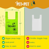 200-Count Eco-Friendly Unscented Dog Waste Bags with Tie Handles, Made from 38% Plant-Based Material, Extra-Thick and Durable
