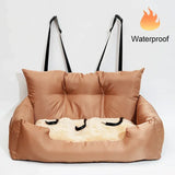 Premium Waterproof Dog Car Seat & Bed - Portable Travel Pet Carrier for Backseat