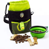Premium Dog Treat Pouch with Clicker & Collapsible Bowl - Adjustable Reflective Straps for Training Success!