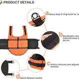 Premium Adjustable Dog Life Jacket - Reflective Safety Vest for All Sizes (Orange, Size L)