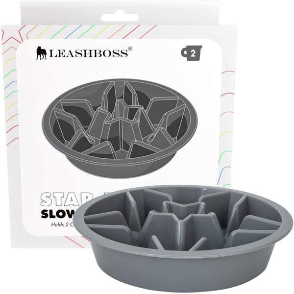 Puzzle Slow Feeder Dog Bowl - 2-Cup Capacity with 7.5-8 Inch Opening Suitable for All Breeds