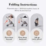 Premium Pet Stroller for Dogs & Cats - Foldable, Waterproof, with Storage Basket & Smooth Swivel Wheels for Ultimate Comfort!