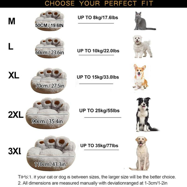 Cat Cartoon Bear Paw Design Pet Bed
