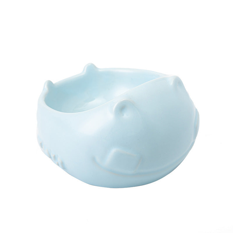 Cat Pet Bowl Ceramic Bowl Food Bowl Anti-tipping Animal Series Pet Ceramic Bowl
