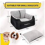  Dog Car Seat for Small Dogs, Fully Detachable and Washable 