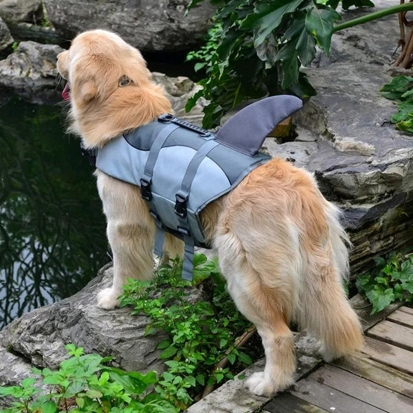 Dog Life Jacket with Rescue Handle - Adjustable Flotation Vest for Small, Medium, and Large Dogs - Ideal for Swimming Pools and Beaches