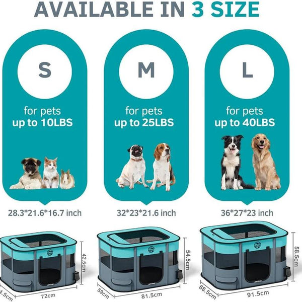 Ultimate Portable Foldable Dog Playpen - Perfect Indoor & Outdoor Puppy Crate Kennel House