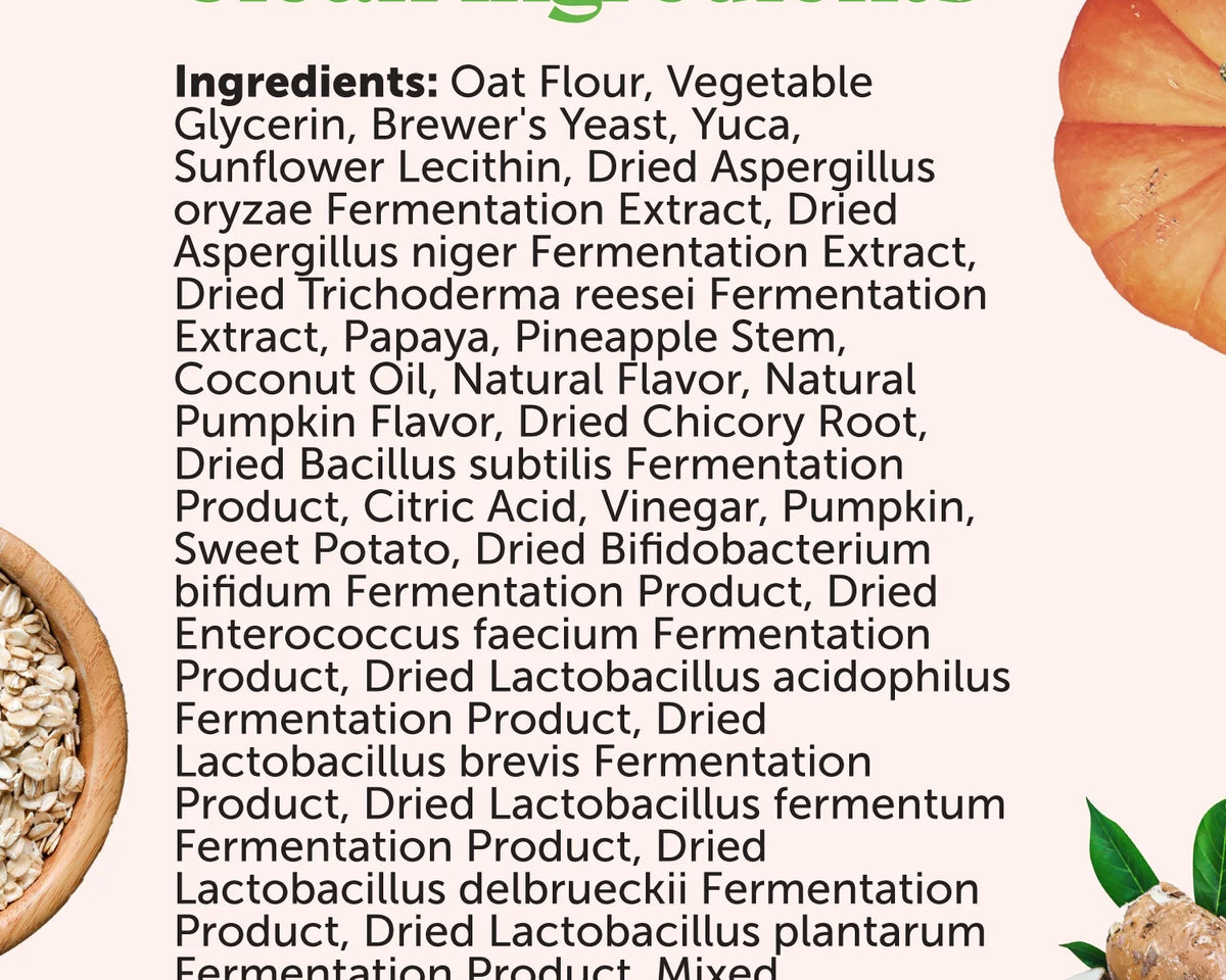 Delicious Pumpkin Flavor Digestive Probiotics Chews - 90 Count with 20% Off Auto Renew!