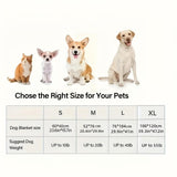 Cozy Footprint Pattern Pet Blanket Set - 3 Soft & Warm Blankets for Dogs & Cats, Perfect Grooming Accessory & Fun Gift!
